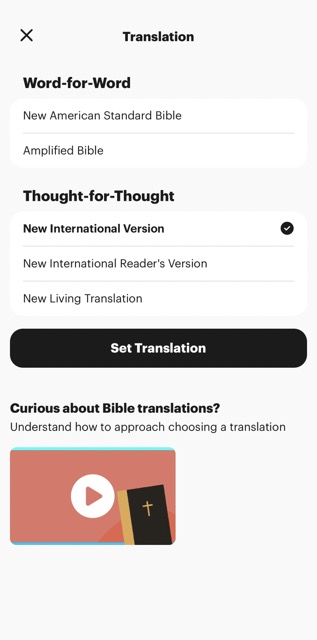 How do I change Bible Reader translations in the app? – Help Center